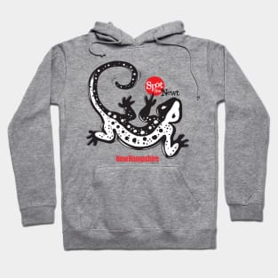 Spot the Newt (black, white and red graphic) Hoodie